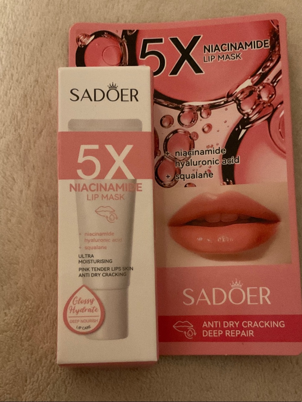 5X Niacinamide Lip Mask – Pink Hydrating Repair